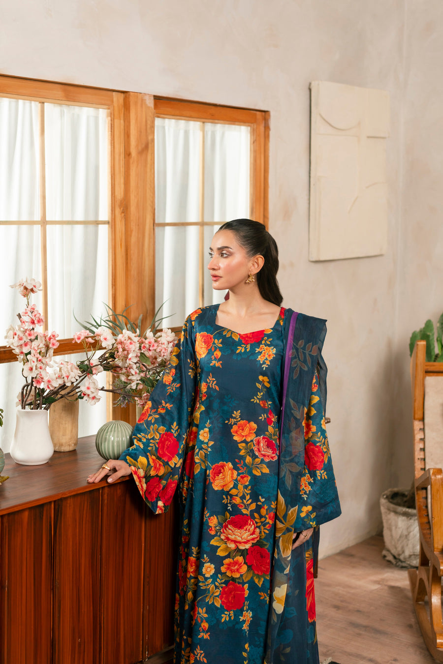 Feathers Twilight Temptations Unstitched Printed Lawn 3Pc Suit NELAM-FT465