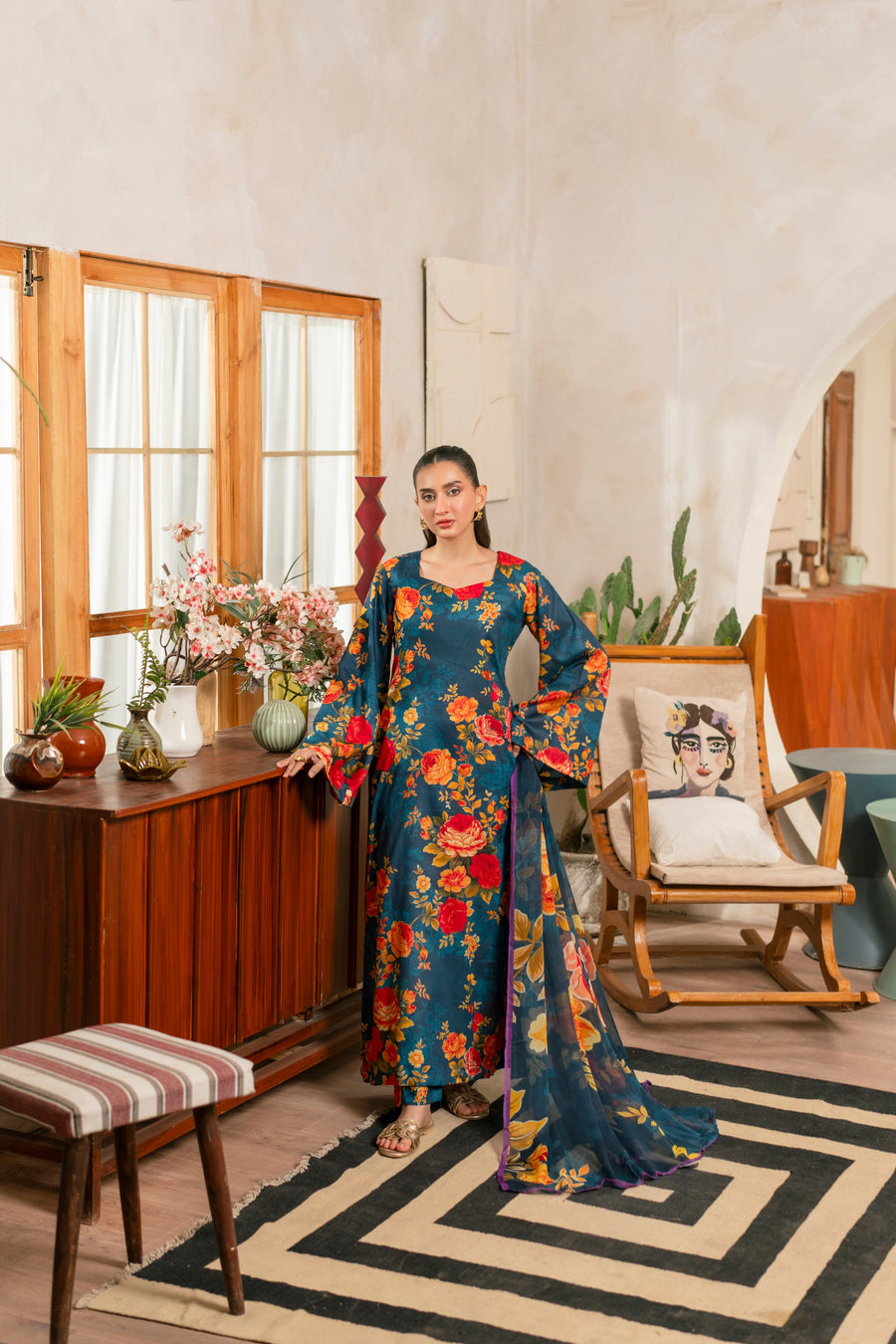 Feathers Twilight Temptations Unstitched Printed Lawn 3Pc Suit NELAM-FT465
