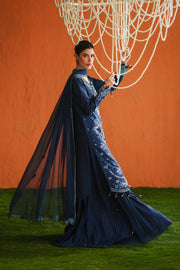 Zariya Zaira Embroidered Luxury Lawn Unstitched 3Pc Suit ZB6S104 NEVE