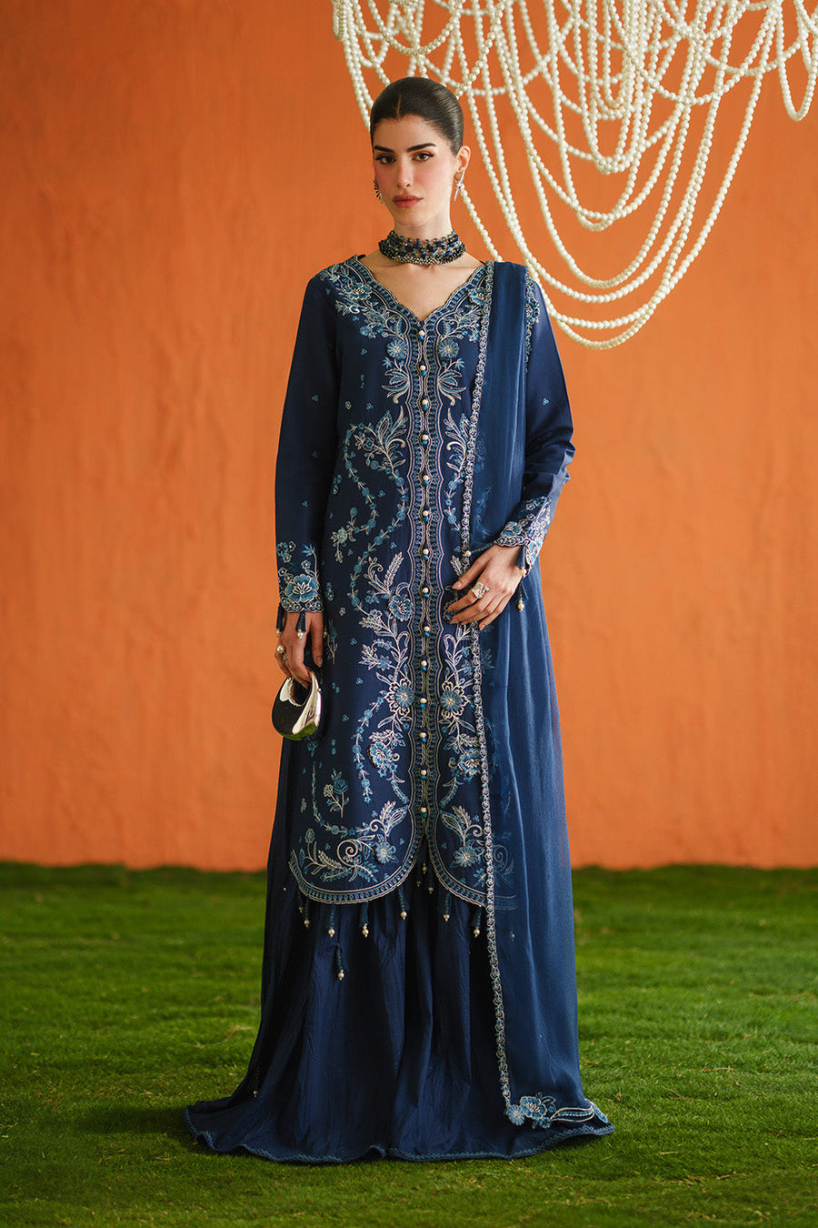 Zariya Zaira Embroidered Luxury Lawn Unstitched 3Pc Suit ZB6S104 NEVE