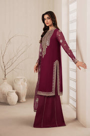 Zarif Bayaan Embroidered Luxury Chiffon Unstitched 3Pc Suit - NIDAH