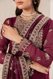 Zarif Bayaan Embroidered Luxury Chiffon Unstitched 3Pc Suit - NIDAH