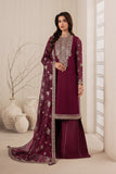 Zarif Bayaan Embroidered Luxury Chiffon Unstitched 3Pc Suit - NIDAH