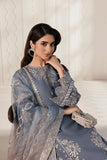 Zarif Bayaan Embroidered Luxury Chiffon Unstitched 3Pc Suit - NILMAH