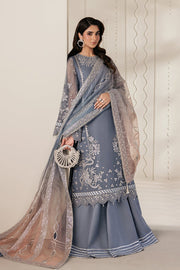Zarif Bayaan Embroidered Luxury Chiffon Unstitched 3Pc Suit - NILMAH