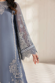 Zarif Bayaan Embroidered Luxury Chiffon Unstitched 3Pc Suit - NILMAH