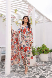 Feathers Premium Printed Lawn Unstitched 3Pc Suit NIRMAL-FT135