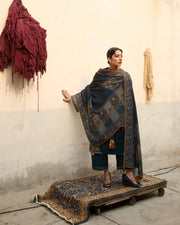 Jugnu Lahore Womenswear Embroidered Karandi Unstitched 3Pc Suit - NIVA