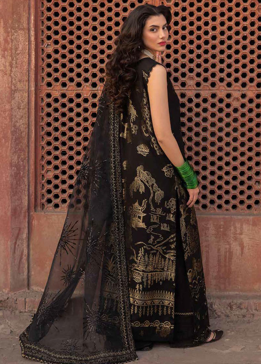 Nureh Maya Embroidered Lawn Jacquard Unstitched 3Pc Suit NJ-90