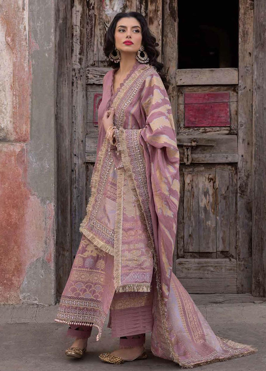 Nureh Maya Embroidered Lawn Jacquard Unstitched 3Pc Suit NJ-93