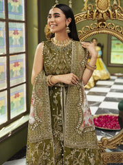 Nureh Jhoomro Unstitched Luxury Formals 3Pc Suit NL-50 Nura