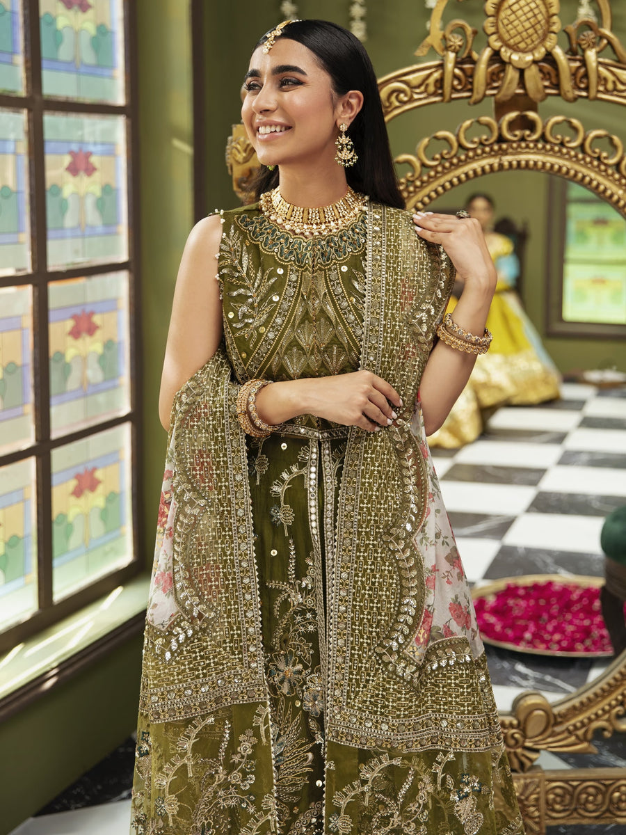 Nureh Jhoomro Unstitched Luxury Formals 3Pc Suit NL-50 Nura