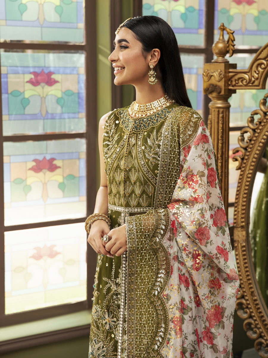 Nureh Jhoomro Unstitched Luxury Formals 3Pc Suit NL-50 Nura