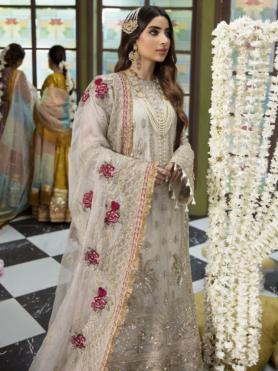 Nureh Jhoomro Unstitched Luxury Formals 3Pc Suit NL-51 Fasana