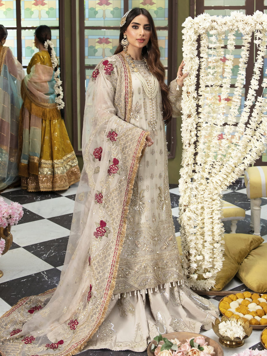 Nureh Jhoomro Unstitched Luxury Formals 3Pc Suit NL-51 Fasana