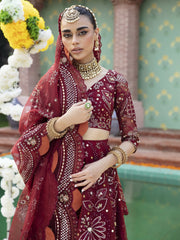 Nureh Jhoomro Unstitched Luxury Formals 3Pc Suit NL-53 Mahro