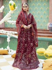 Nureh Jhoomro Unstitched Luxury Formals 3Pc Suit NL-53 Mahro