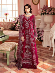 Nureh The Secret Garden Embroidered Chiffon Unstitched 3Pc Suit NL-59 Charlotte