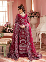 Nureh The Secret Garden Embroidered Chiffon Unstitched 3Pc Suit NL-59 Charlotte
