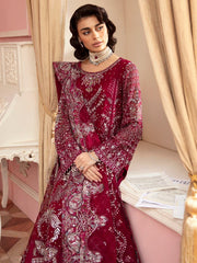 Nureh The Secret Garden Embroidered Chiffon Unstitched 3Pc Suit NL-59 Charlotte
