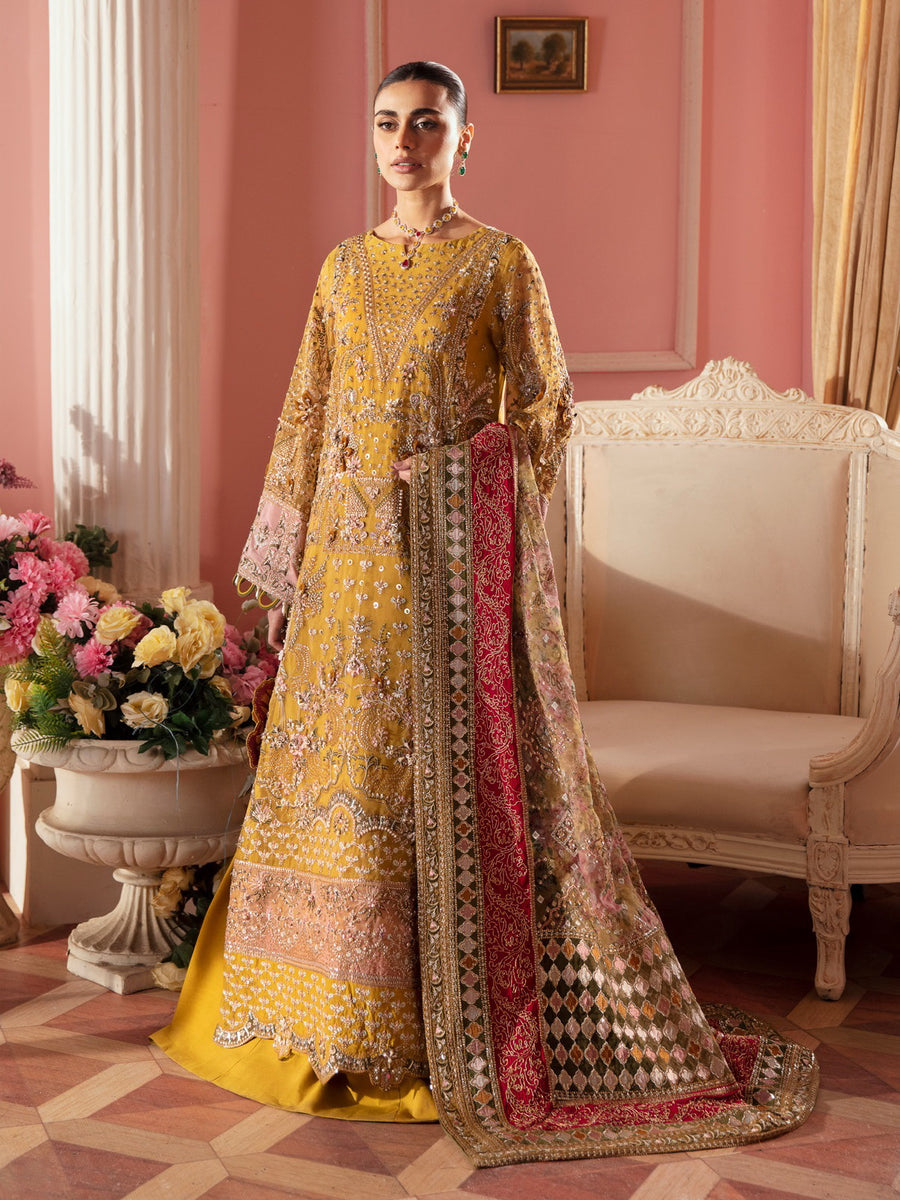 Nureh The Secret Garden Embroidered Organza Unstitched 3Pc Suit NL-60 Florence