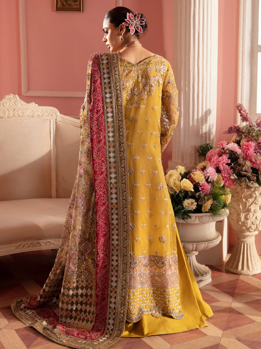 Nureh The Secret Garden Embroidered Organza Unstitched 3Pc Suit NL-60 Florence
