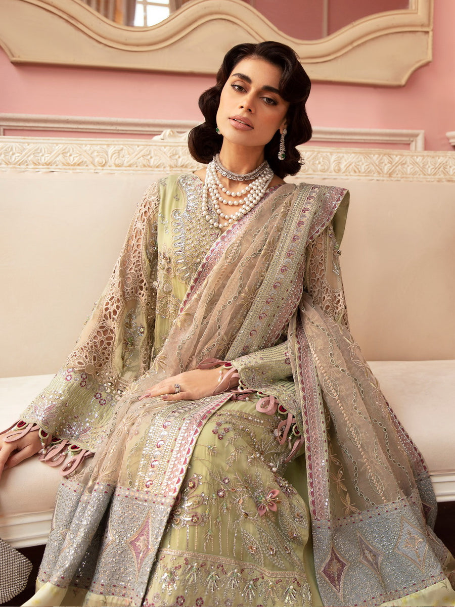 Nureh The Secret Garden Embroidered Chiffon Unstitched 3Pc Suit NL-61 Mary
