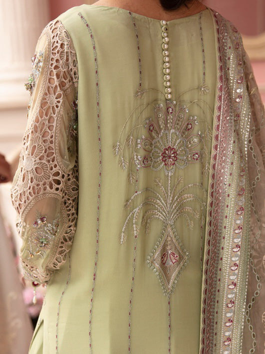 Nureh The Secret Garden Embroidered Chiffon Unstitched 3Pc Suit NL-61 Mary