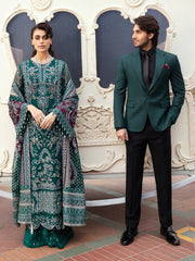 Nureh The Secret Garden Embroidered Chiffon Unstitched 3Pc Suit NL-63 Victoria