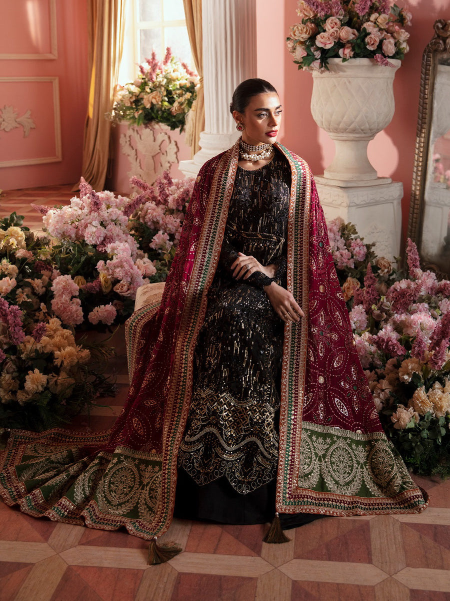 Nureh The Secret Garden Embroidered Chiffon Unstitched 3Pc Suit NL-64 Stella