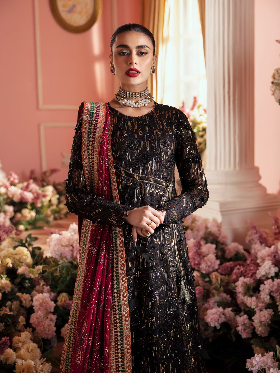Nureh The Secret Garden Embroidered Chiffon Unstitched 3Pc Suit NL-64 Stella