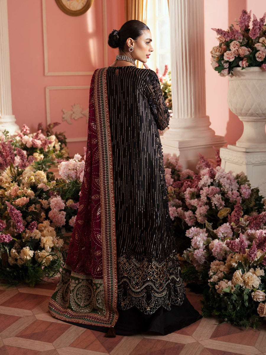 Nureh The Secret Garden Embroidered Chiffon Unstitched 3Pc Suit NL-64 Stella
