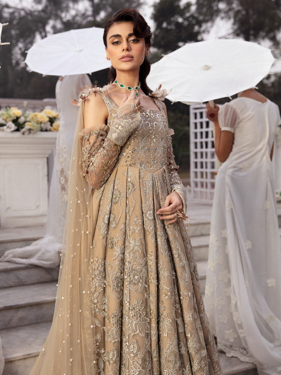 Nureh The Secret Garden Embroidered Net Unstitched 3Pc Suit NL-65 Clara