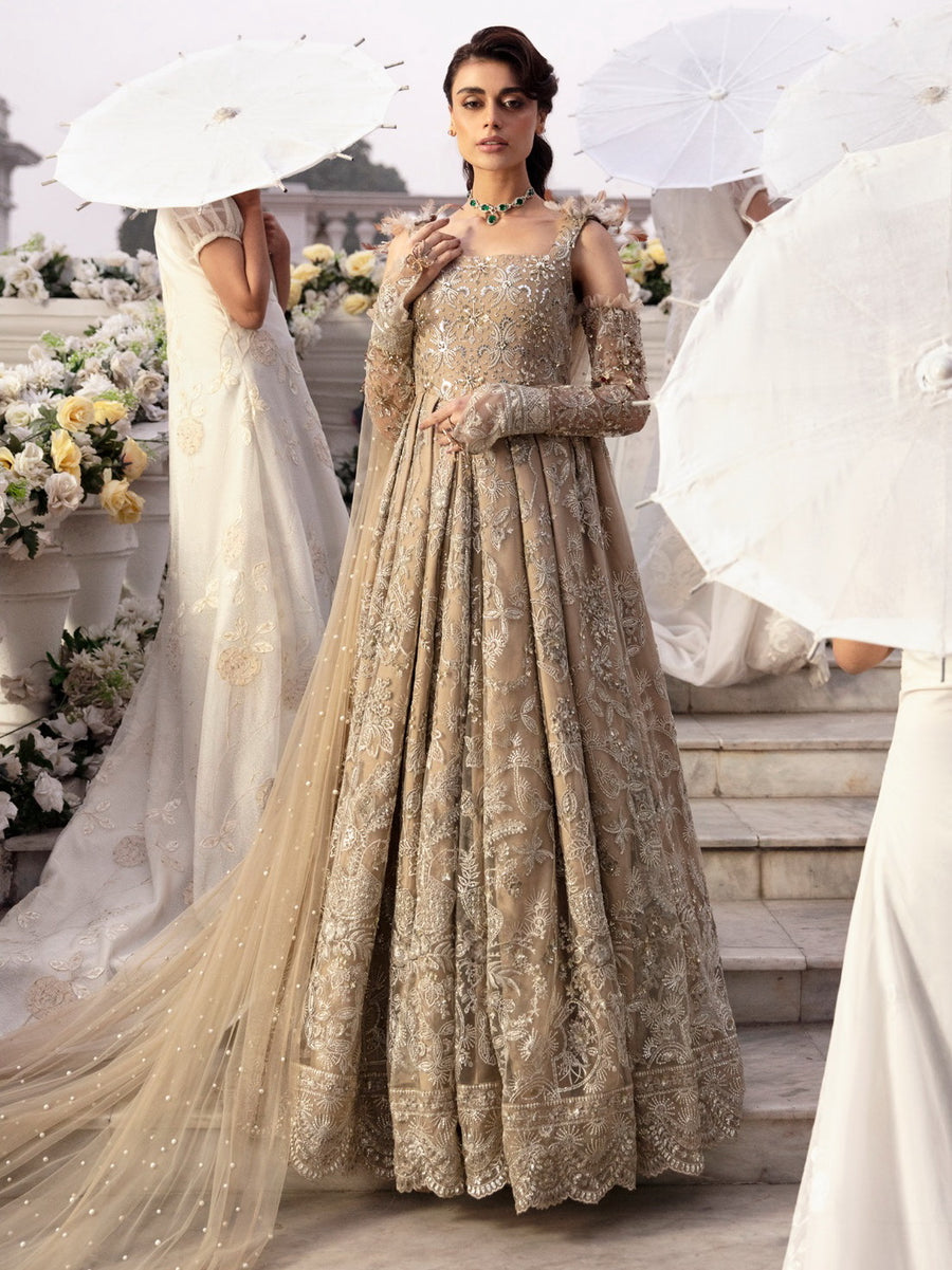 Nureh The Secret Garden Embroidered Net Unstitched 3Pc Suit NL-65 Clara