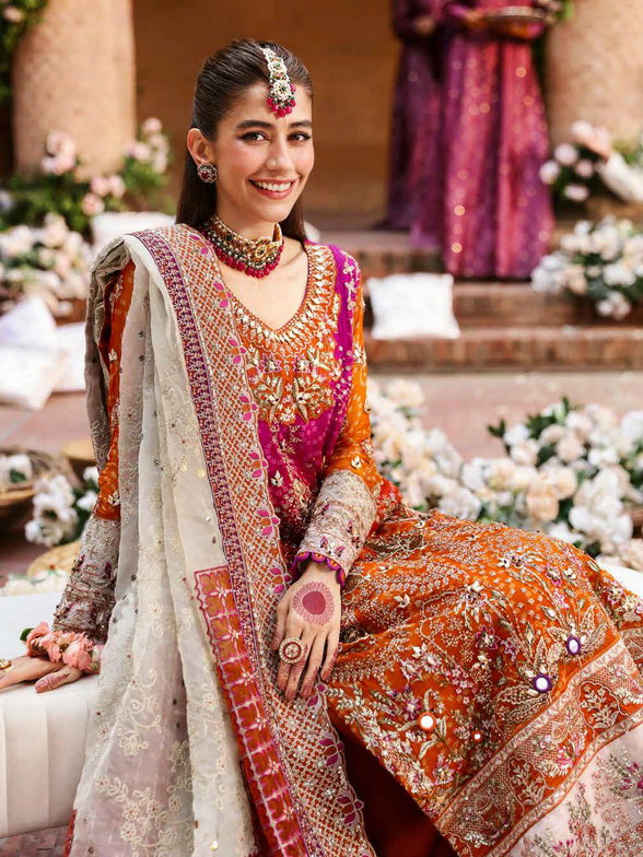 Nureh Jhoomro Embroidered Chiffon Unstitched 3Pc Suit NL-66 BANO