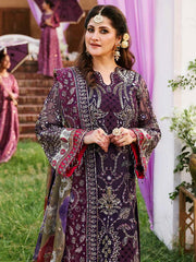 Nureh Jhoomro Embroidered Organza Unstitched 3Pc Suit NL-70 JAHAN