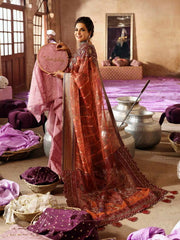 Nureh Jhoomro Embroidered Organza Unstitched 3Pc Suit NL-71 GEHNA