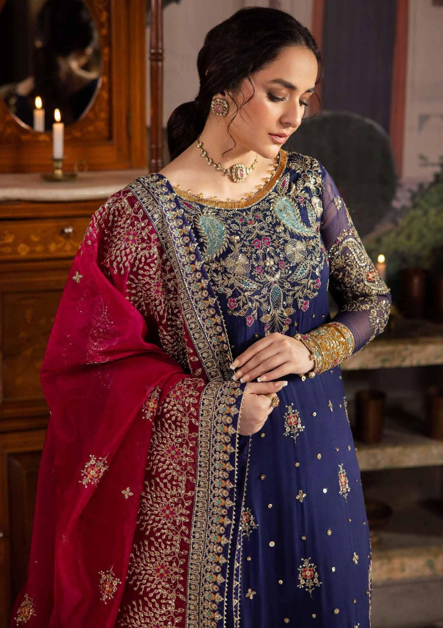 Nureh Alfaaz Festive Embroidered Chiffon Unstitched 3Pc Suit NL-75