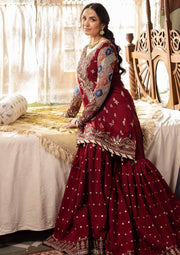 Nureh Alfaaz Festive Embroidered Chiffon Unstitched 3Pc Suit NL-76
