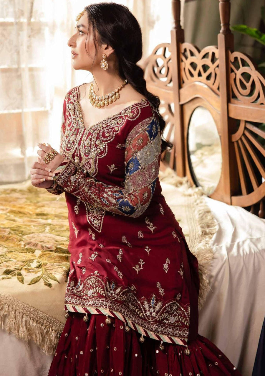 Nureh Alfaaz Festive Embroidered Chiffon Unstitched 3Pc Suit NL-76