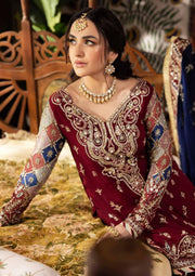 Nureh Alfaaz Festive Embroidered Chiffon Unstitched 3Pc Suit NL-76