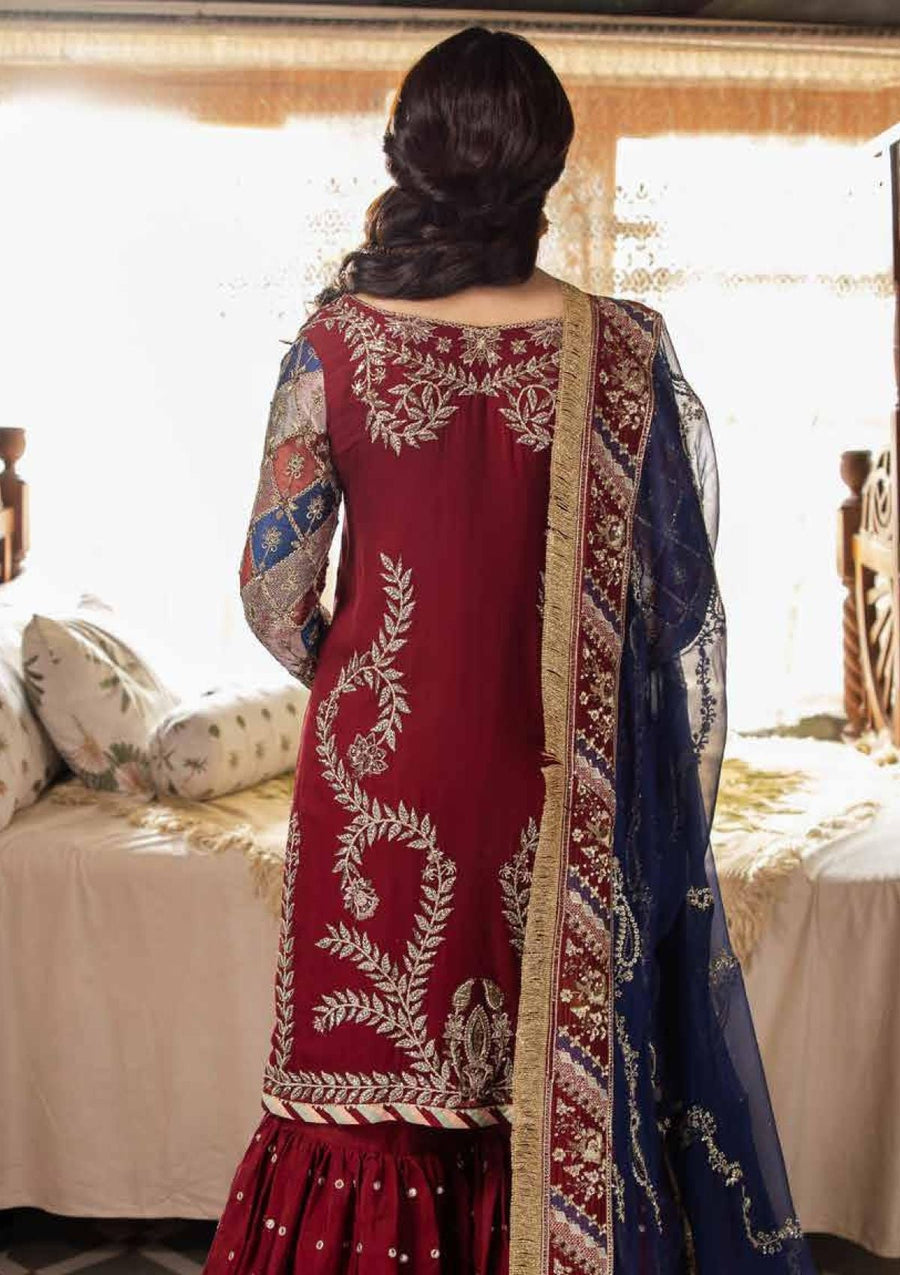 Nureh Alfaaz Festive Embroidered Chiffon Unstitched 3Pc Suit NL-76