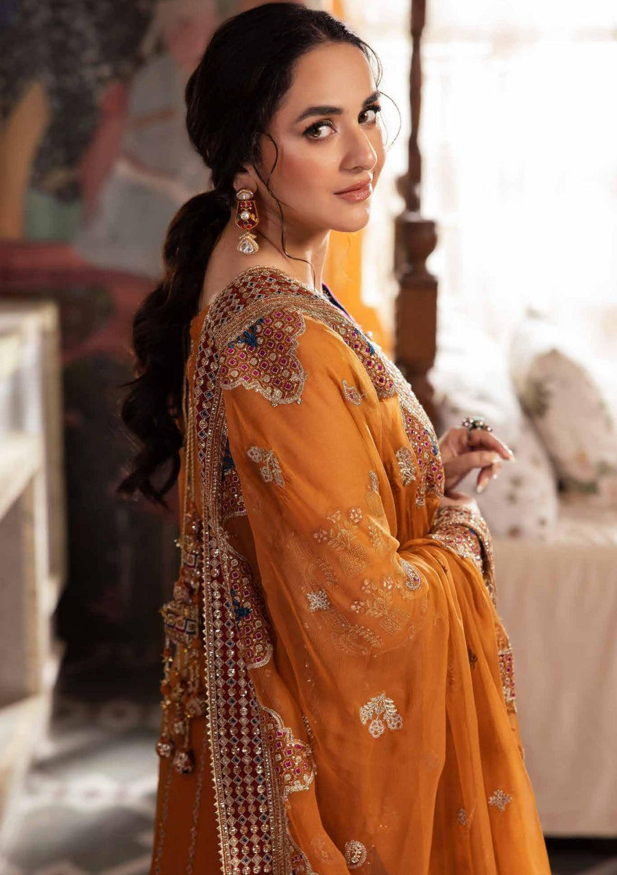 Nureh Alfaaz Festive Embroidered Chiffon Unstitched 3Pc Suit NL-77