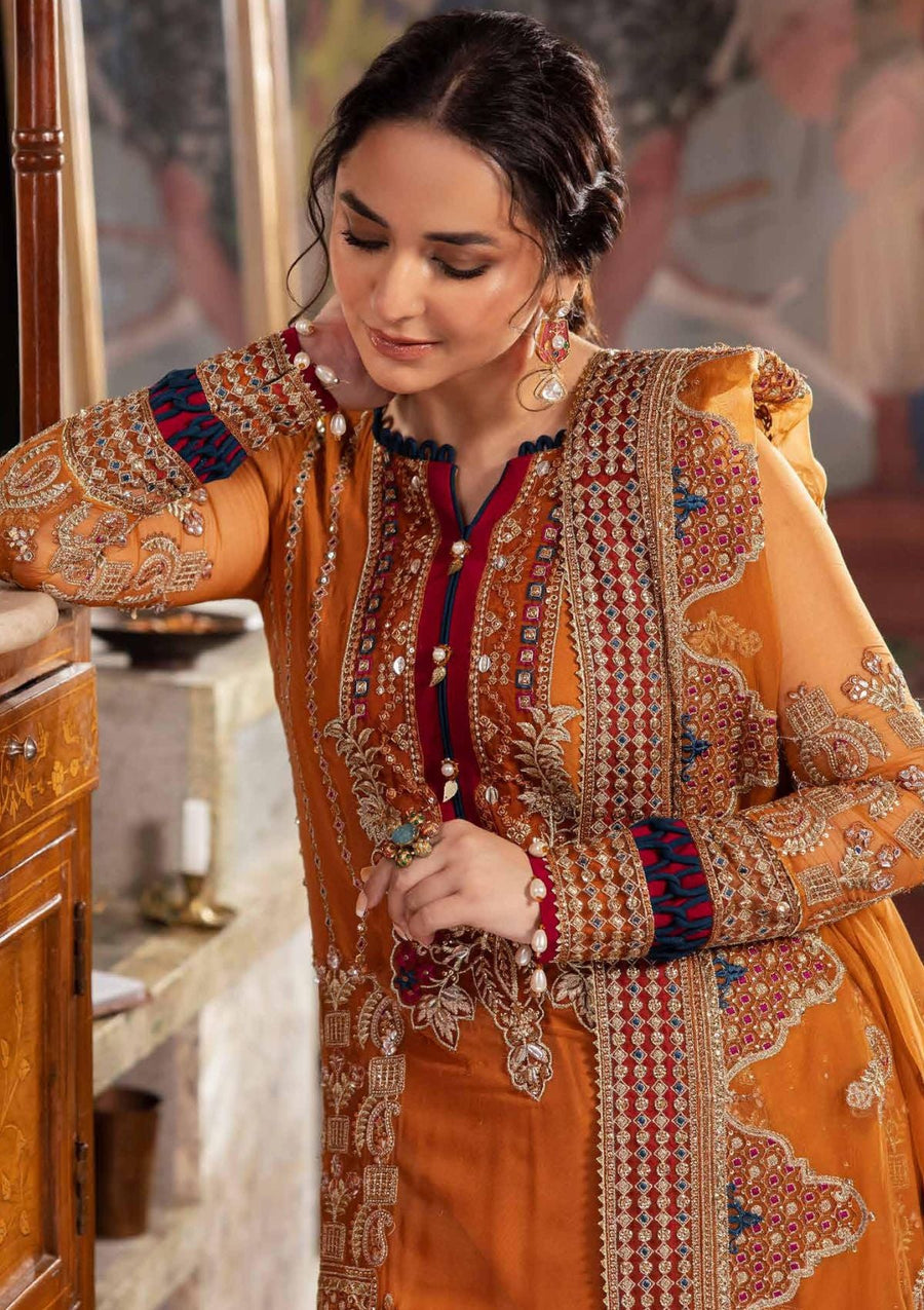 Nureh Alfaaz Festive Embroidered Chiffon Unstitched 3Pc Suit NL-77