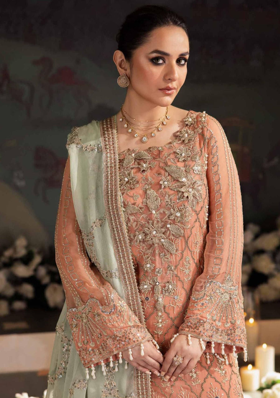 Nureh Alfaaz Festive Embroidered Chiffon Unstitched 3Pc Suit NL-79