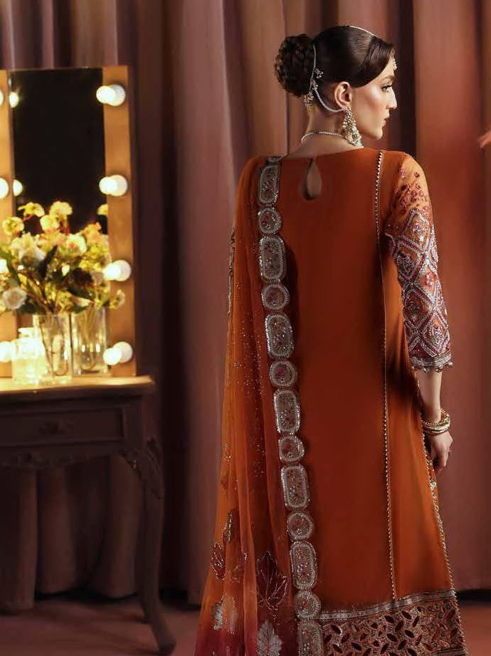 Nureh Jhoomro Hand Embellished Net Unstitched 3Pc Suit NL-80