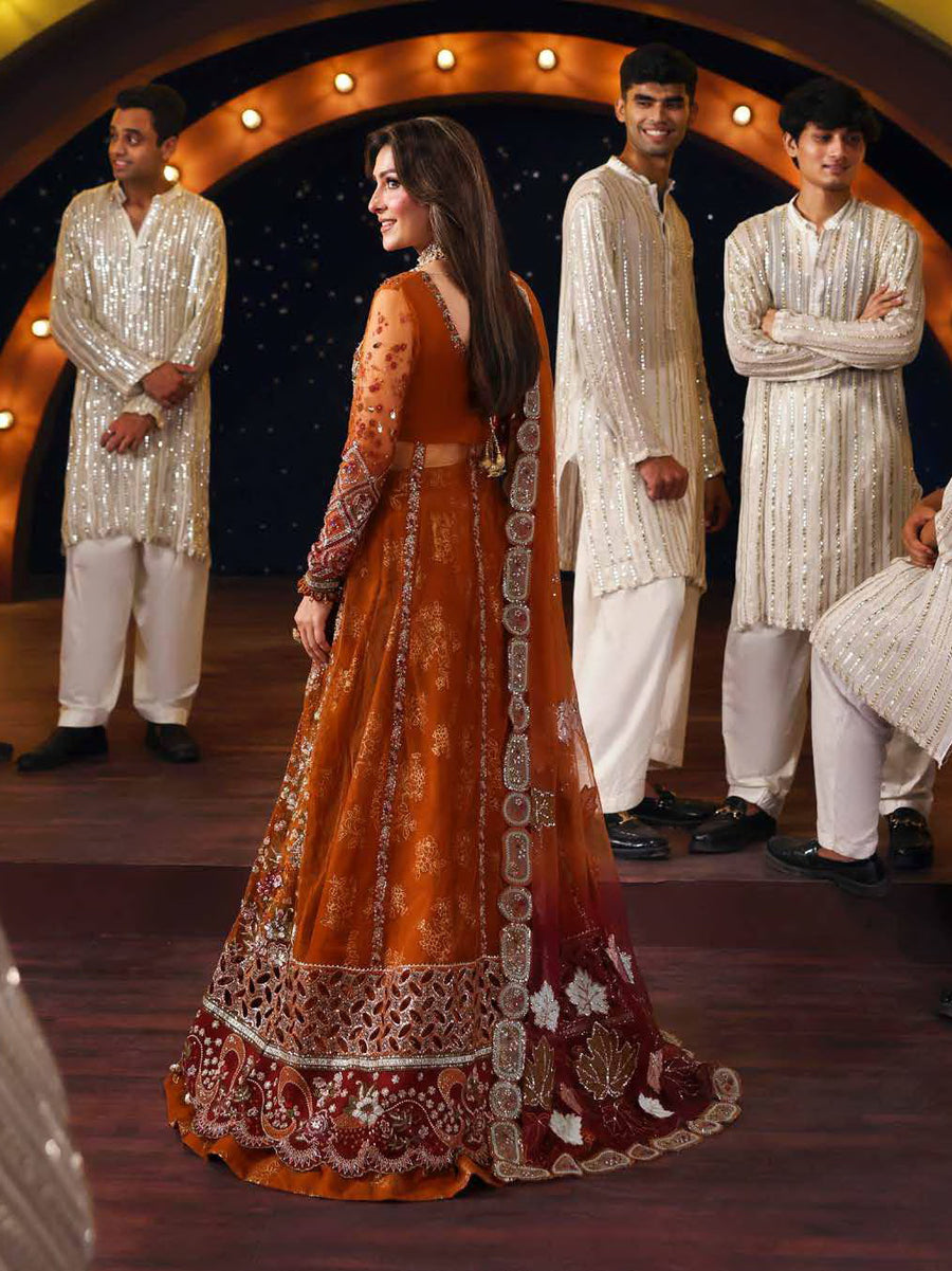 Nureh Jhoomro Hand Embellished Net Unstitched 3Pc Suit NL-80