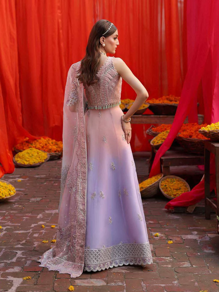 Nureh Jhoomro Hand Embellished Organza Unstitched 3Pc Suit NL-81