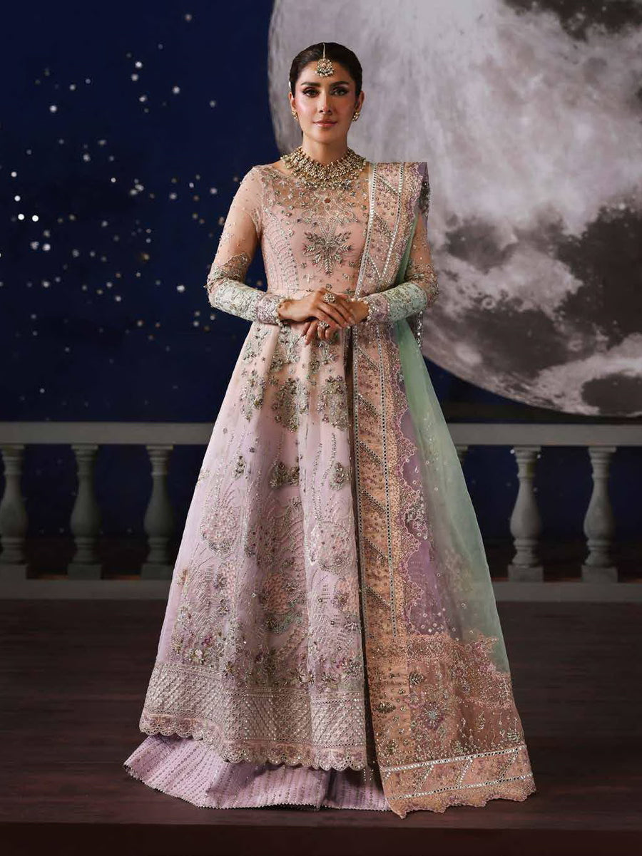 Nureh Jhoomro Hand Embellished Organza Unstitched 3Pc Suit NL-81