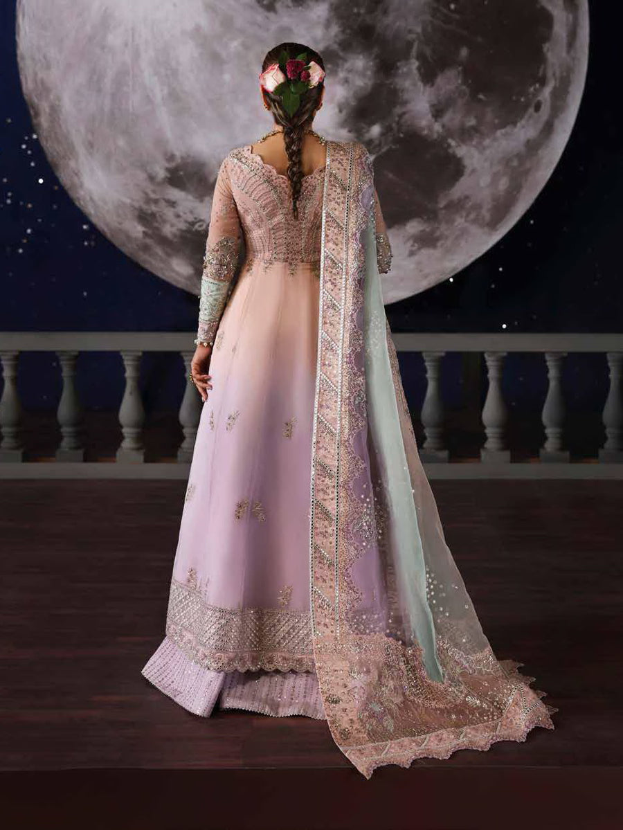 Nureh Jhoomro Hand Embellished Organza Unstitched 3Pc Suit NL-81